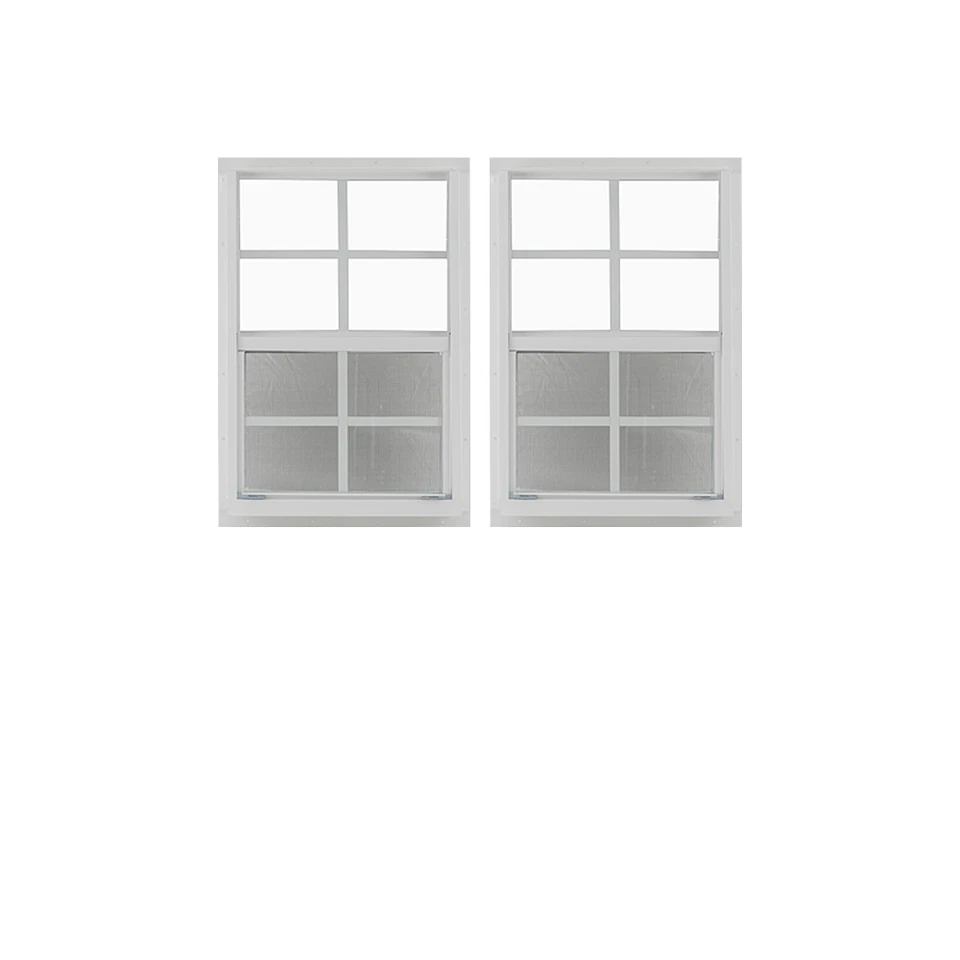 Janelas de galpão e mais pacote com 2 janelas de galpão 14" X 21" janela branca nivelada para casa de jogos - Imagem 2 de 4