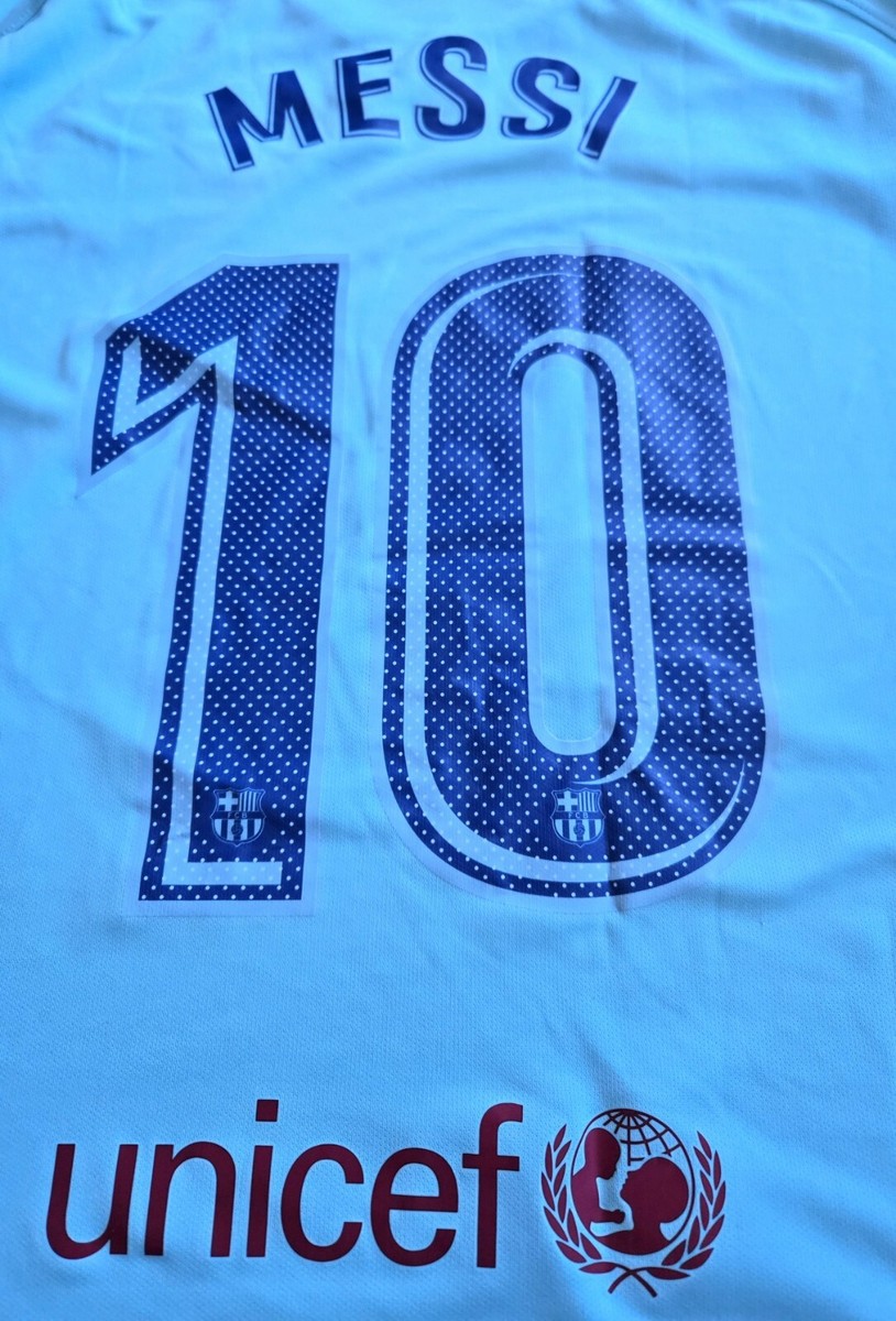 Nike FC Barcelona 2017/18 Away Messi Futbol Stadium Jersey Size XL