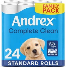 Andrex Complete Clean Toilet Roll 24 Rolls (Previously Andrex Classic Clean Toil