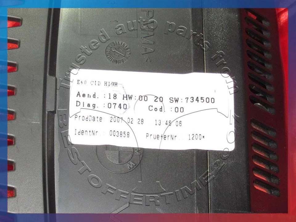 MONITOR A BORDO BMW E90 E60 E63 E64 3 5 6'IES PANTALLA 8.8" NAVEGACIÓN PANTALLA 9141809 Foto 3 de 4