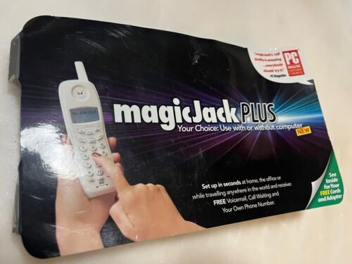 Magic Jack Rare Set Of 2 Plus Free Local Long Distance Calling Telephone NEW OP