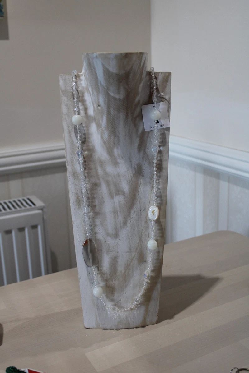 Bcharmd Jewellery Long Twistable Necklace Shell Agate Crystal. BC141NS