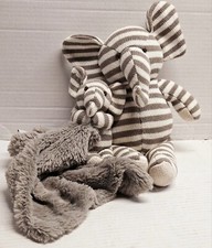 Baby's Elephant Lovey Blanket Matching Stuffed Elephant