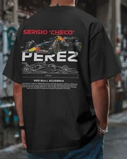 Checo Pérez Fan Art T-Shirt Red Bull Racing F1 Graphic Unisex Tee