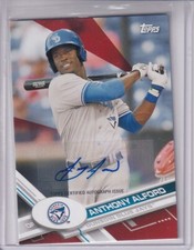 Anthony Alford 2017 Topps Pro Debut Red Auto Toronto Blue Jays /10