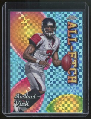MICHAEL VICK 2024 Topps Chrome Football Falcons SP X-Fractor All-Etch Insert