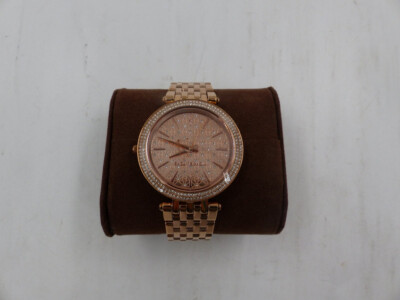MICHAEL KORS MK3399 WOMENS DARCI ROSE GOLD WRIST WATCH ONE  display picture 1