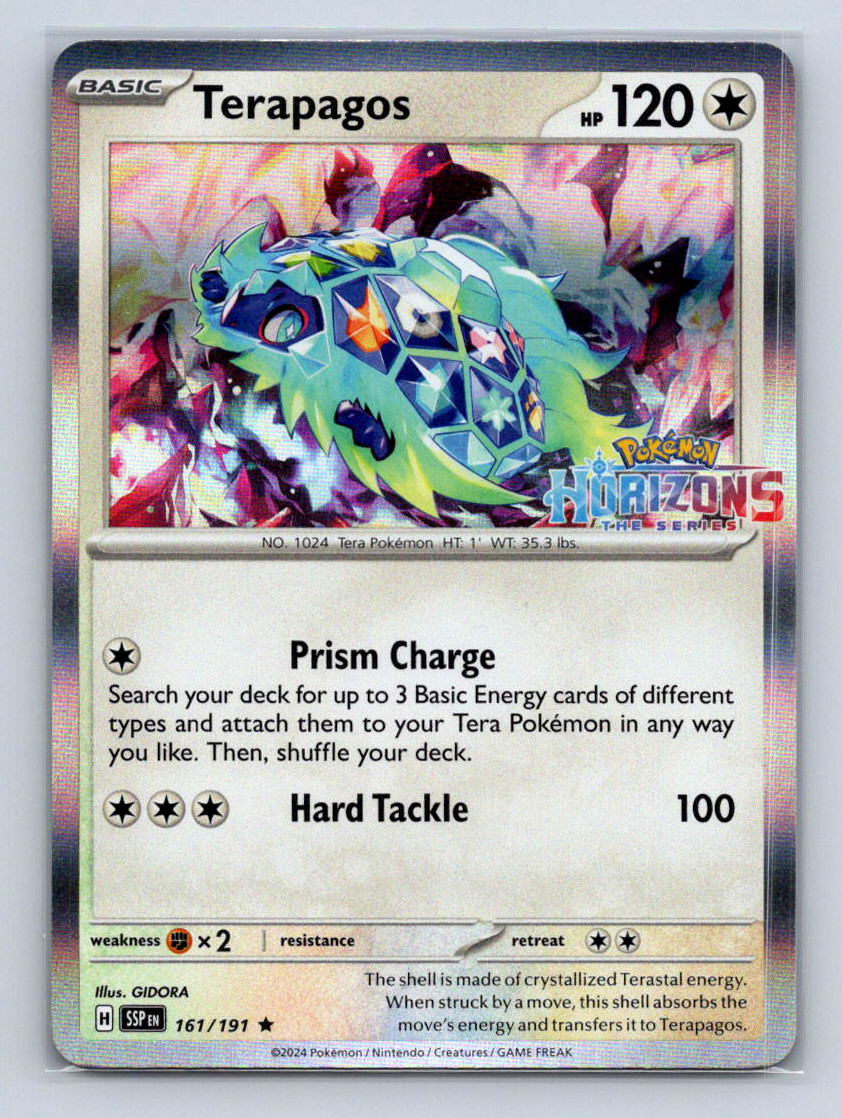 Terapagos 161/191 Pokemon Horizons Stamped Promo Card | NM