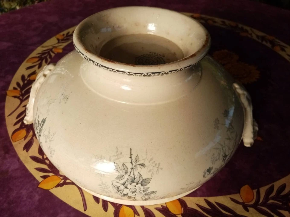 Bas de Soupière Terre de Fer Hte Boulenger et Cie Choisy le Roi Modèle Roscoff - Photo 4/4