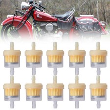 Universal Gas Inline Fuel Filters With Magnet For Motorcycle Atv Quad Go Karts