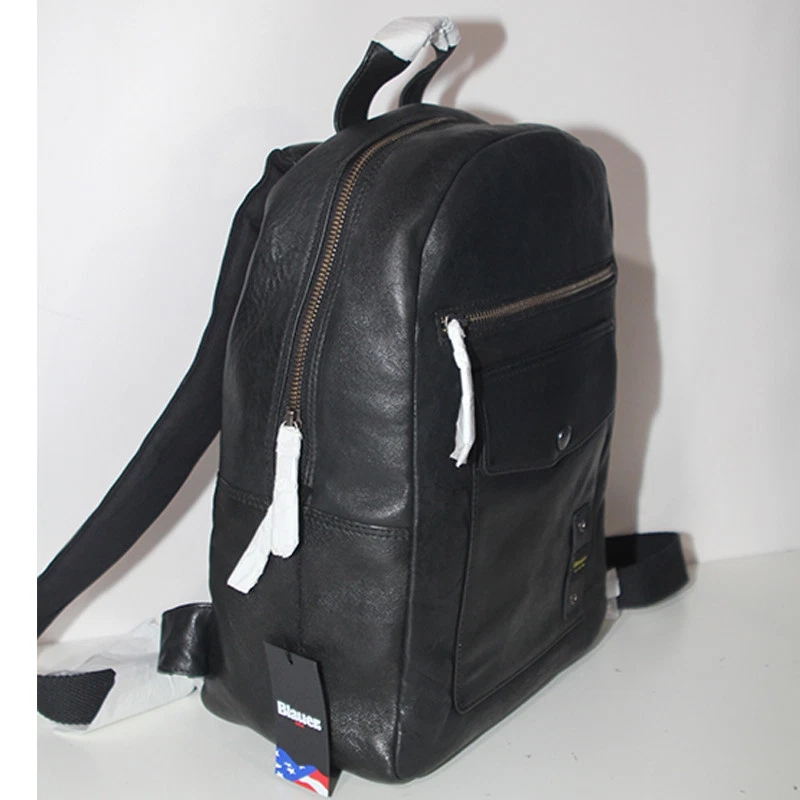 Zaino blauer deals pelle
