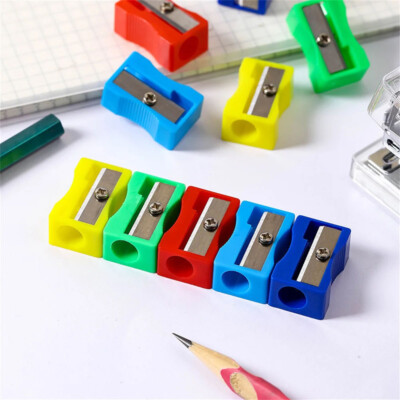 1Pc Mini Pencil Sharpener Single Hole Plastic Sharpener Student Stationery