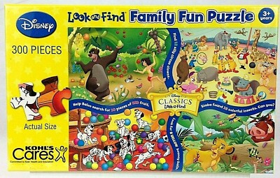  Disney Classics Look & Find Family Fun Puzzle 300 Pcs. Kohl's Cares- New In Box
