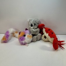 Lot of 3 Plush Bracelets 2 Slap Bands Wild Re...