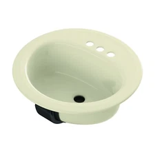Bootz 19" Round Lavatory Sink, 3-Deck Hole, BONE (021-2435-06)FS