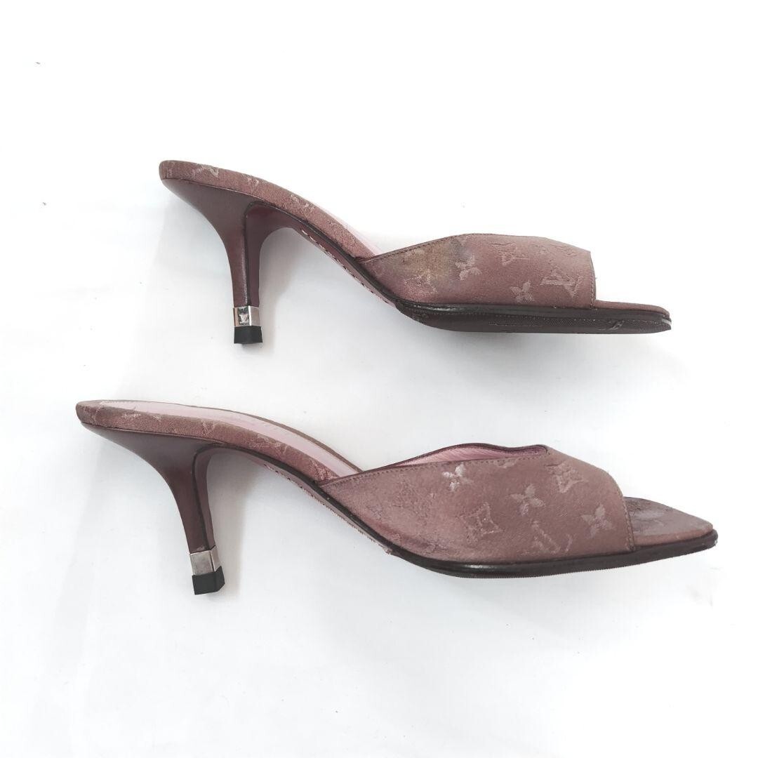 Louis Vuitton Monogram Mini Mules Ladies Size JP/22.0 EU/35
