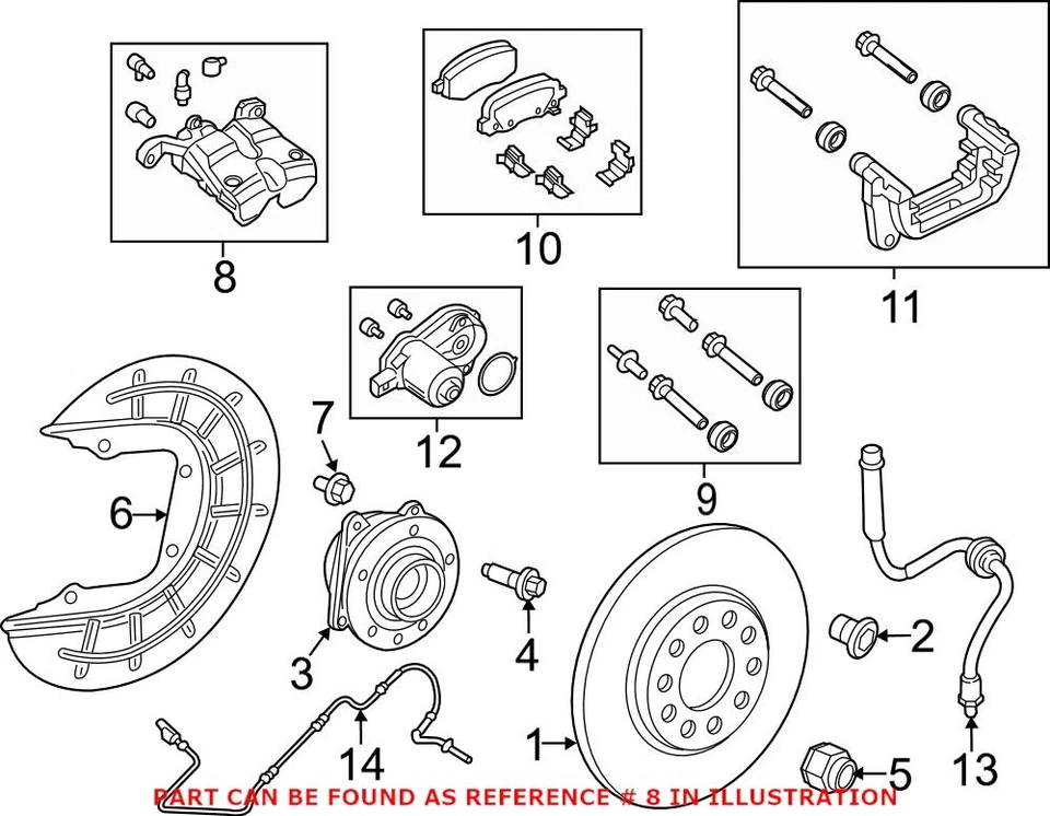 Pinza de freno de disco izquierda para conductor trasero Mopar original OEM para Jeep Compass Foto 2 de 2