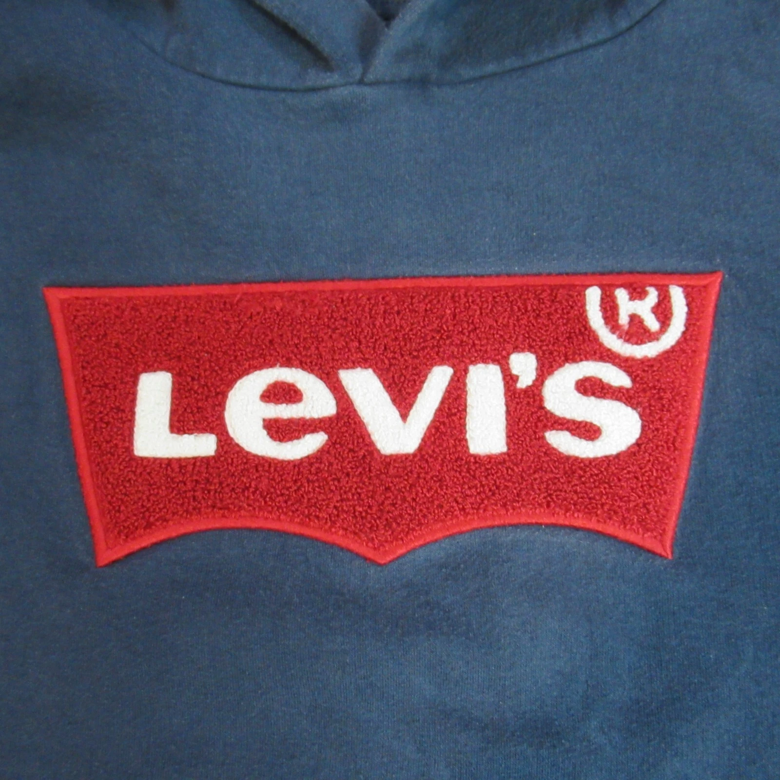VETEMENTS Felpa con cappuccio Levis ragazzo taglia grande blu felpa pile logo attivo outdoor