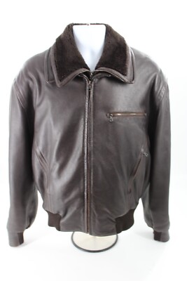 Seraphin of France Heavy Leather Shearling Mouton Collar Bomber