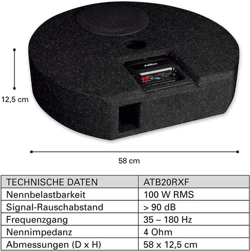 Ersatzrad Reserveradmulde Aktiv Subwoofer kompatibel mit Mercedes C-Klasse S205 - Bild 6 von 12