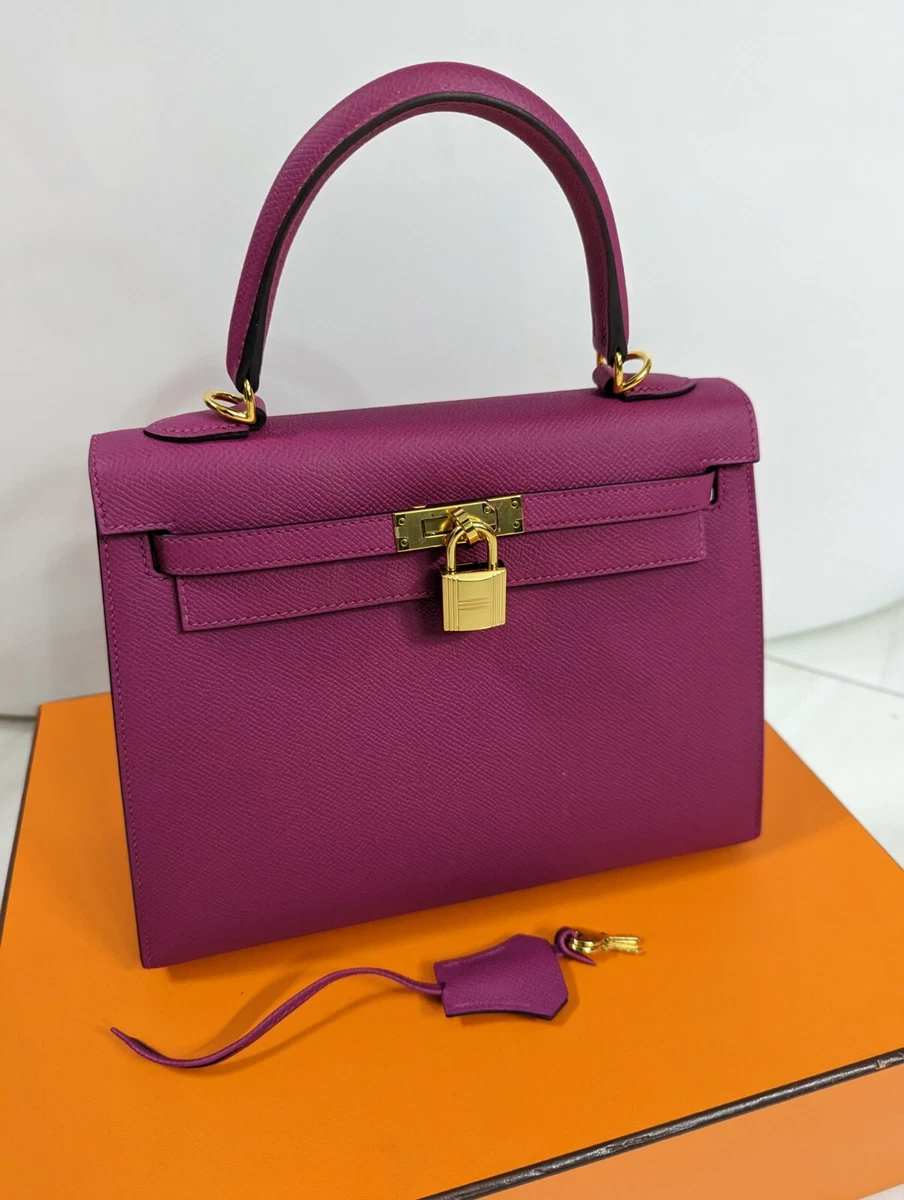 RARE HERMES KELLY 25 SELLIER EPSOM GHW