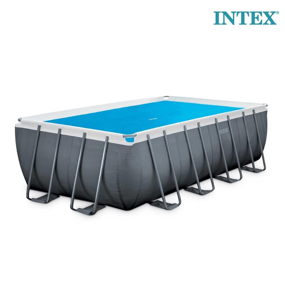 Intex Solar Pool Cover for 18' x 9' Rectangular Frame Outdoor Swimming Pools wit - Image 3 of 4