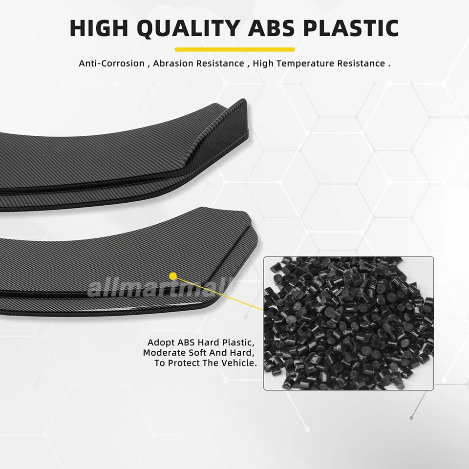 Kits de carrocería de parachoques delantero de fibra de carbono alerón divisor para Dodge Avenger Foto 4 de 4