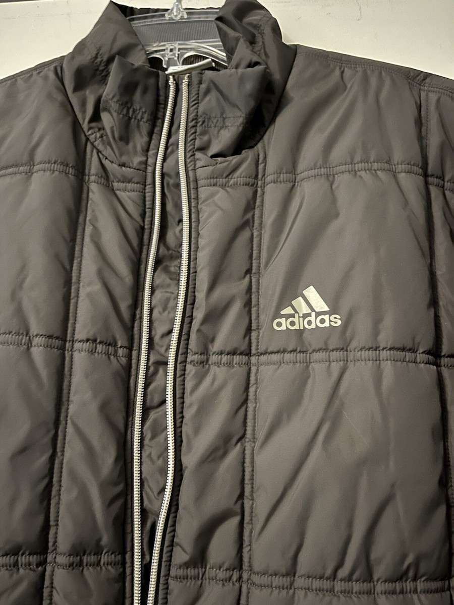Adidas 3 Three Stripe Puffer Coat Men's 2XL Brown | eBay
