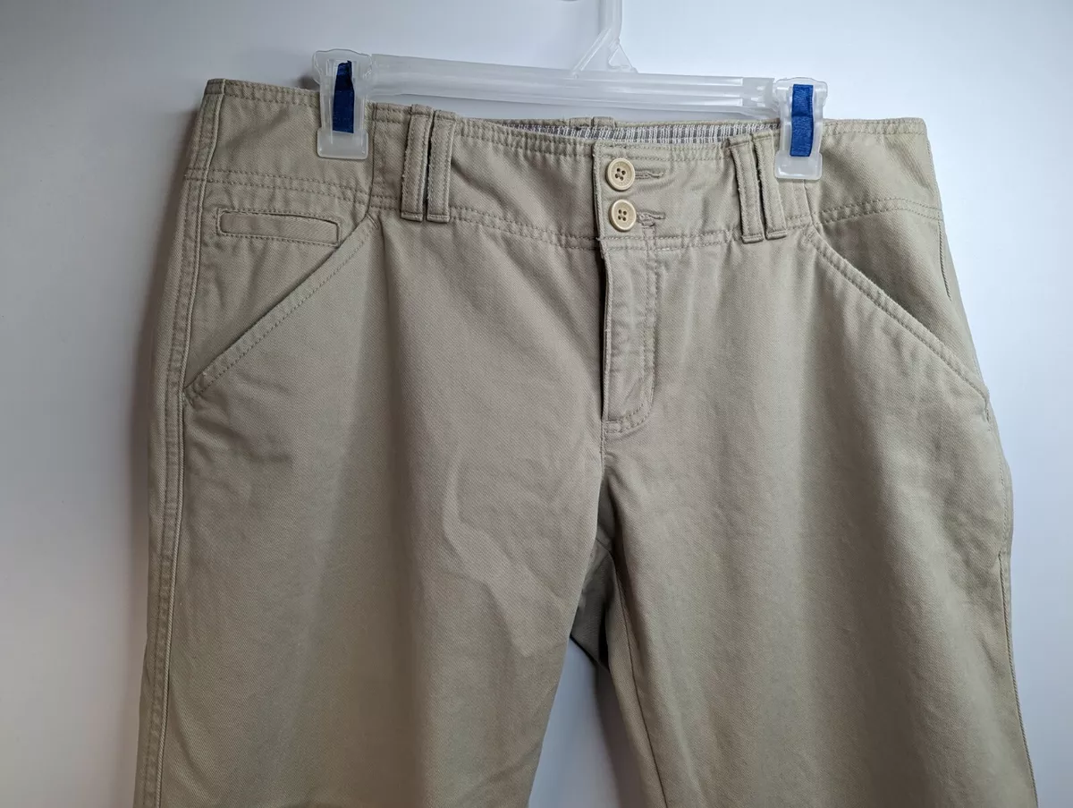 Womens khaki pants best sale with back flap pockets