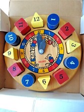 Holgate Hickory Dickory Dock Clock Wood Preschool Educational Time Toy. Bin W2
