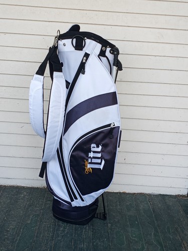 NEW ! Genuine Miller Lite Golf Bag 5 Way Stand Bag w/t Rain Hood Free Shipping