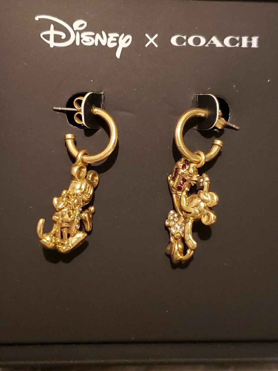 Disney X Coach Holiday Mickey & Minnie Mouse Mismatch Earrings