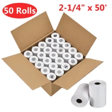 50 Rolls 2 1/4" x 50' Thermal Paper Cash Register Credit Card POS Receipt Blank