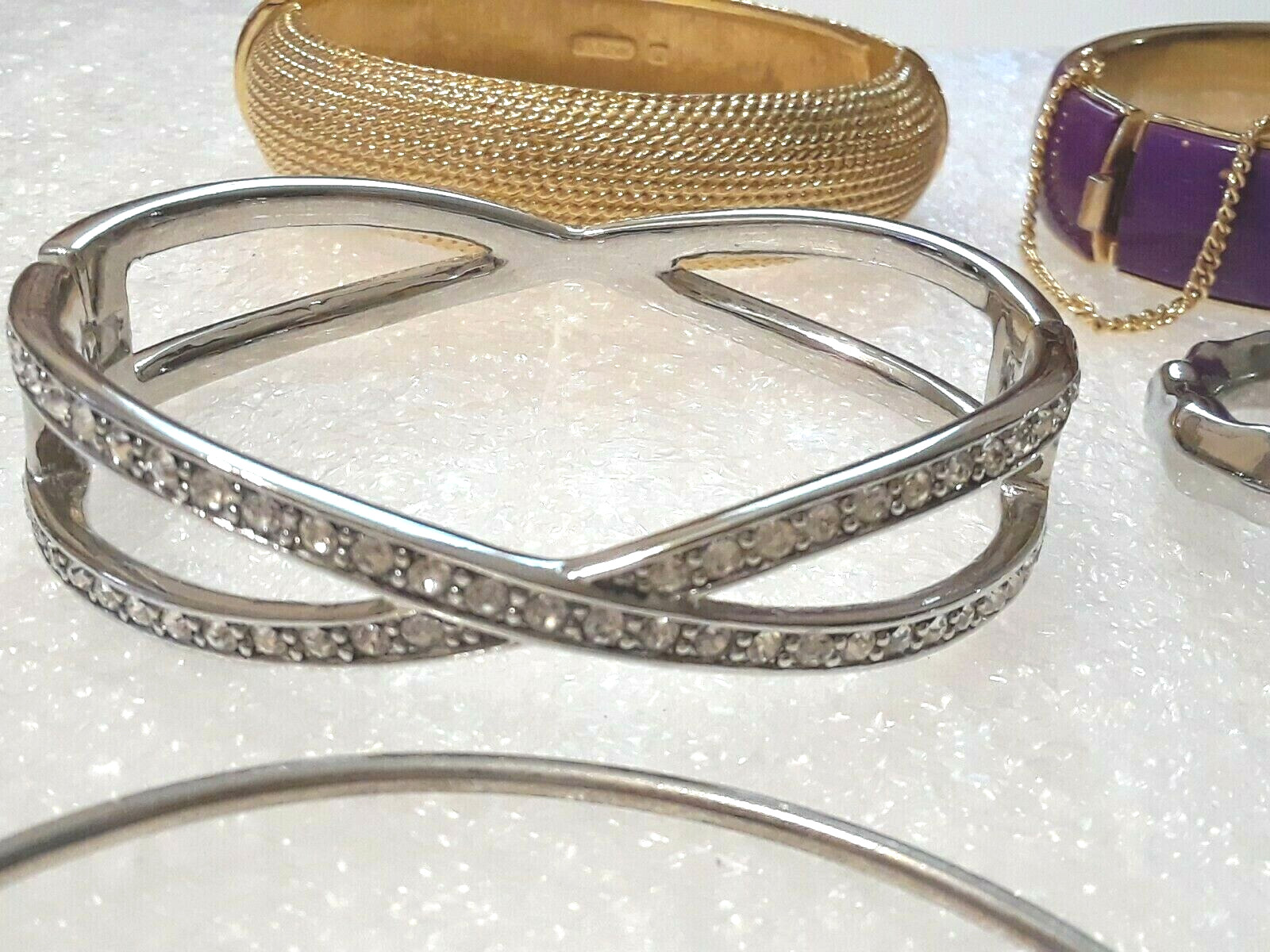 Hinged locking wide bangle bracelets. Monet + mor… - image 5