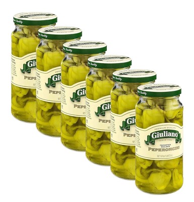 Giulianos Greek Golden Imported Peperoncini, 16 Ounce -- 6 per case