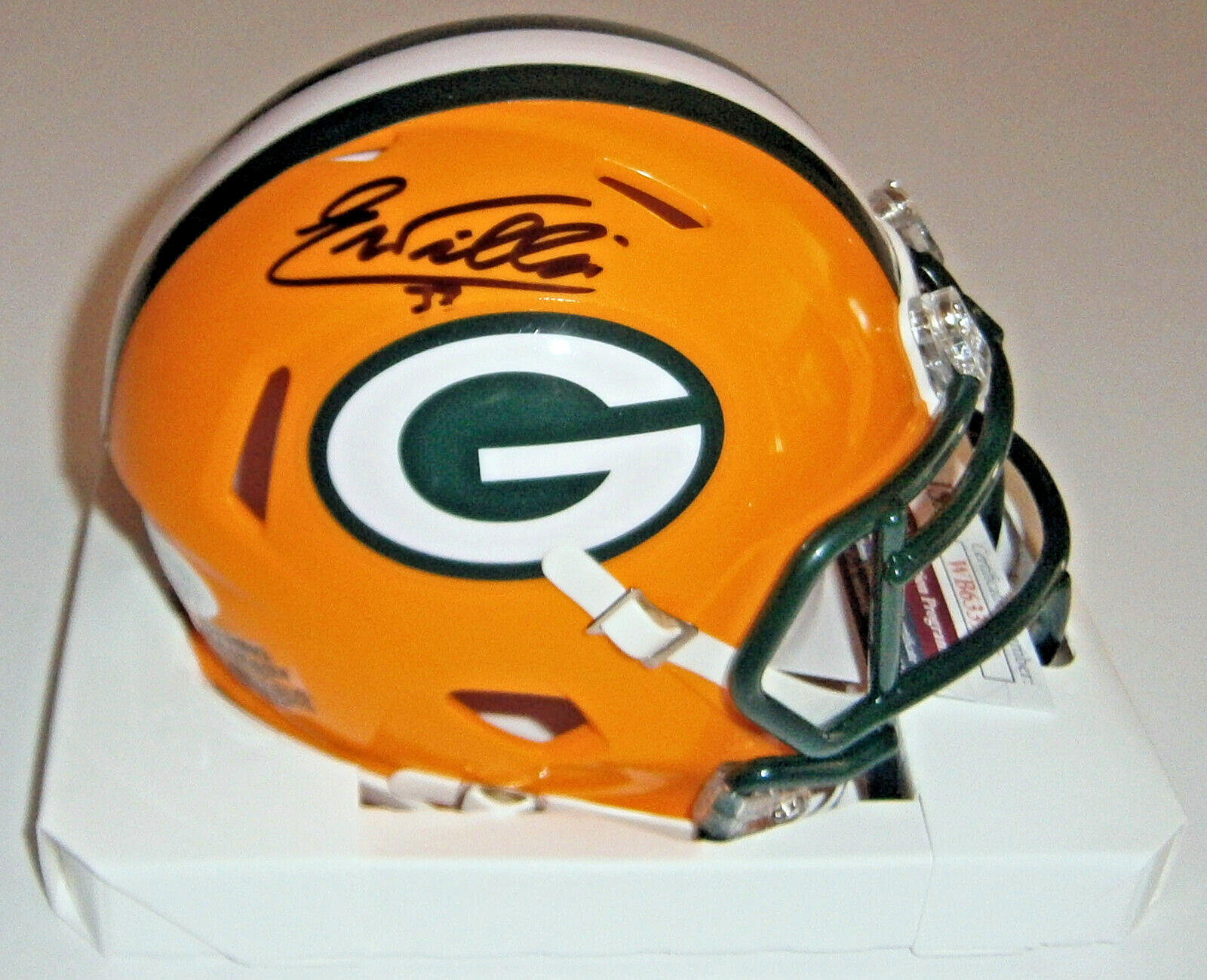 PACKERS Evan Williams signed Speed mini helmet w/ #33 JSA COA AUTO Autographed