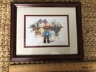 AMISH WATERCOLOR MATTED FRAMED SIGNED FREIMAN STOLZFUS 1993 WOOD FRAME 10" X 12" — photo 1