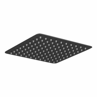 Großer 200 mm Quadratischer Ultra Slim Duschkopf Kopf Regen Fall Matt Schwarz