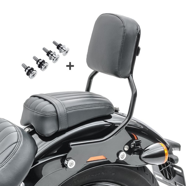 Sissybar R1 FüR Harley Heritage Softail Classic 18-19 Mit Docking Kit Schwarz-image