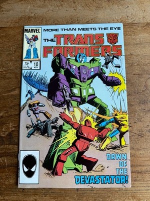 Transformers #10 Marvel Comics 1985 1st Appearance Devastator Constructicons S