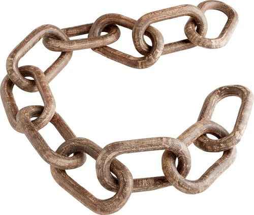 Sculpture CYAN DESIGN CADENA Modern Farmhouse Chain Oversized Gray Wood - Picture 1 of 2