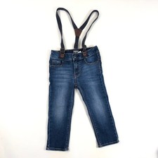 OSHKOSH B'GOSH BOYS DENIM PANTS WITH SUSPENDERS SIZE 2T