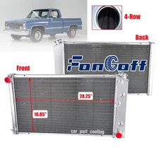 For 1973-1986 84 Chevy C10/C20/C30 K10 K20 Pickup Suburban DPI161 4-Row Radiator