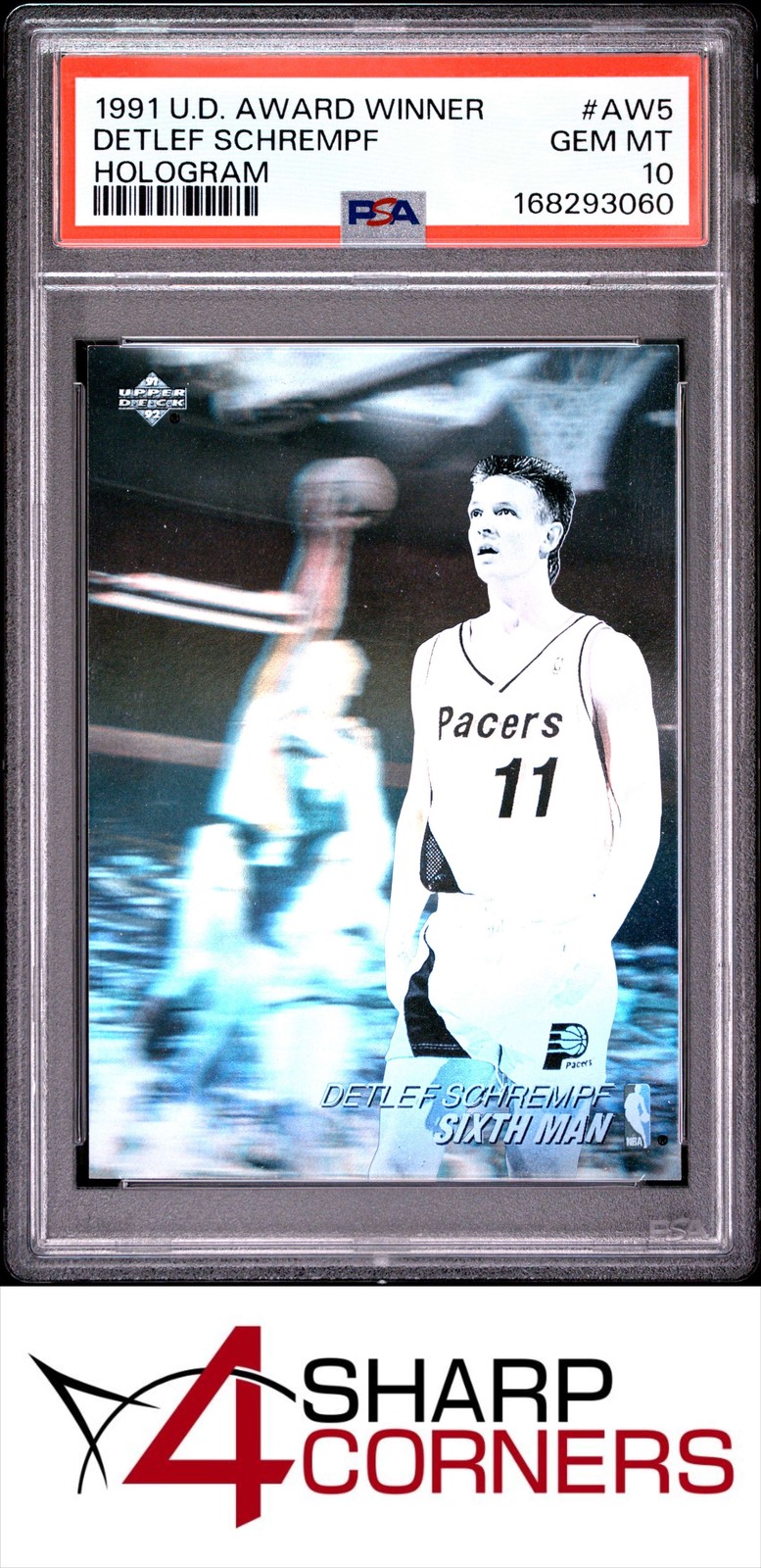 1991 UPPER DECK AWARD WINNER HOLOGRAM #AW5 DETLEF SCHREMPF PSA 10