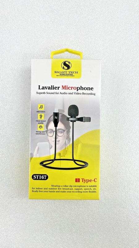USB-C Clip-On Microphone Mic for Android Phone Tablet Clear Audio Recording