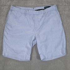 Polo Ralph Lauren Shorts Men 36 Light Blue Solid Stretch Chino 9" Inseam