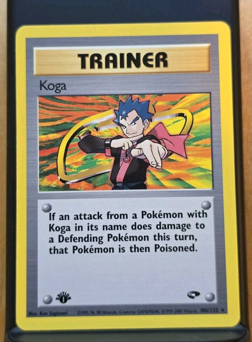 Pokemon TCG Koga 106/132 Gym Challenge 1st Edition Rare NM