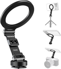 Magnetic Tripod Phone Mount Cold Shoe Adapter, Aluminum Compact Lightweight Port