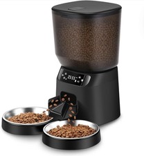 Automatic Cat Feeders for Two Cats, 5L/20 Cups Double Automatic Food Dispenser