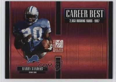 2005 Donruss Elite Career Best 454/1000 Barry Sanders #CB-2 HOF v0v